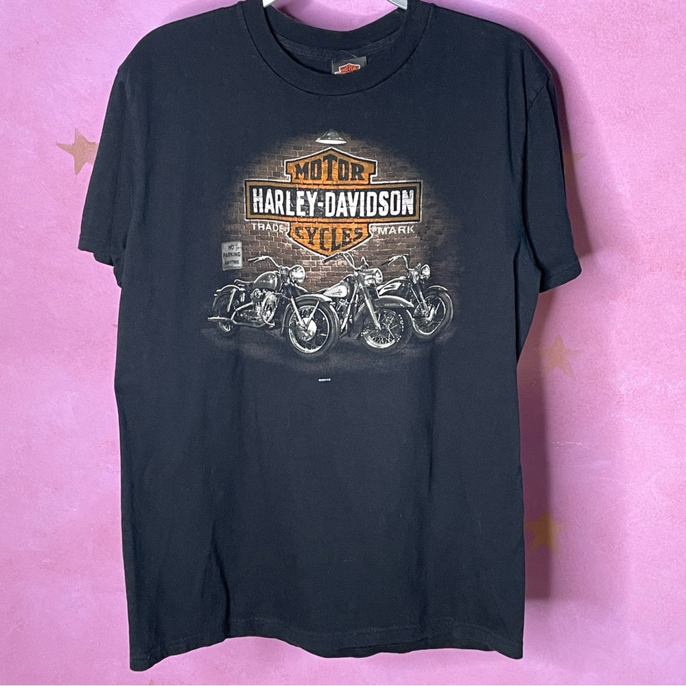 Harley Davidson Viking Black Logo Graphic Tee Large